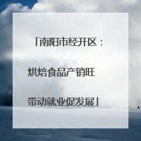 南阳市经开区：烘焙食品产销旺 带动就业促发展
