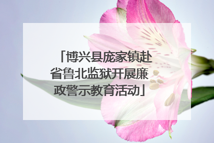 博兴县庞家镇赴省鲁北监狱开展廉政警示教育活动