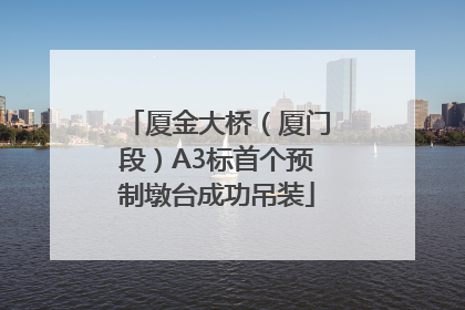 厦金大桥（厦门段）A3标首个预制墩台成功吊装
