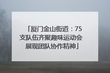厦门金山街道：75支队伍齐聚趣味运动会 展现团队协作精神