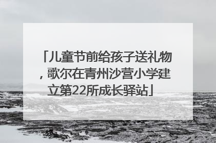 儿童节前给孩子送礼物，歌尔在青州沙营小学建立第22所成长驿站