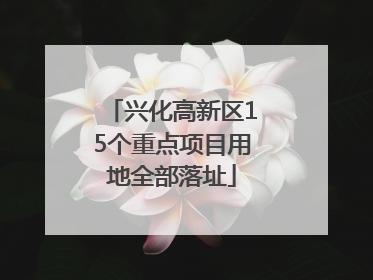 兴化高新区15个重点项目用地全部落址