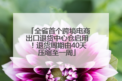 全省首个跨境电商出口退货中心仓启用！退货周期由40天压缩至一周