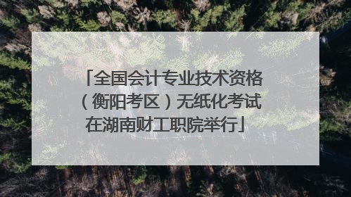 全国会计专业技术资格（衡阳考区）无纸化考试在湖南财工职院举行