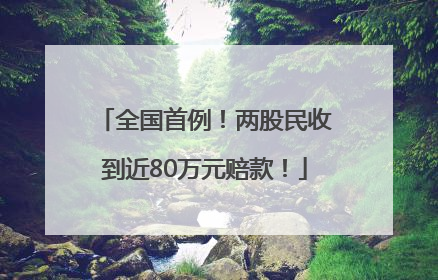 全国首例！两股民收到近80万元赔款！