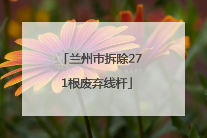兰州市拆除271根废弃线杆