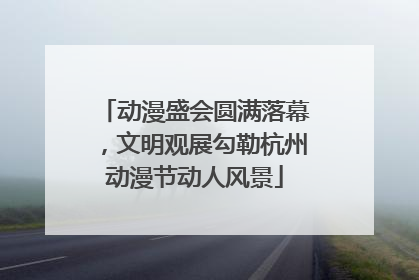 动漫盛会圆满落幕，文明观展勾勒杭州动漫节动人风景