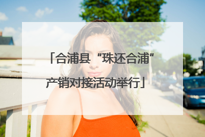 合浦县“珠还合浦”产销对接活动举行