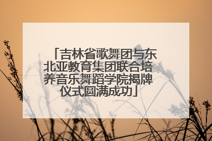 吉林省歌舞团与东北亚教育集团联合培养音乐舞蹈学院揭牌仪式圆满成功