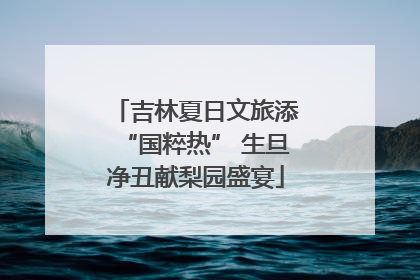 吉林夏日文旅添“国粹热” 生旦净丑献梨园盛宴