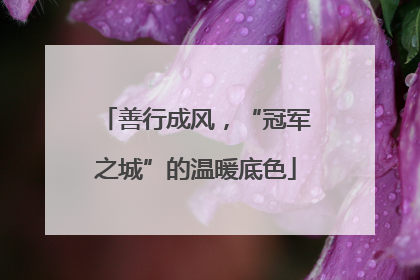 善行成风，“冠军之城”的温暖底色