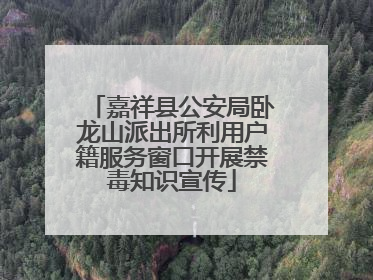 嘉祥县公安局卧龙山派出所利用户籍服务窗口开展禁毒知识宣传