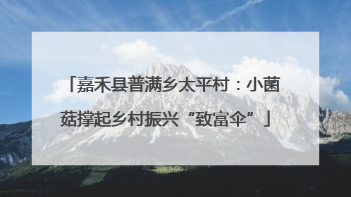 嘉禾县普满乡太平村：小菌菇撑起乡村振兴“致富伞”
