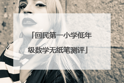 回民第一小学低年级数学无纸笔测评