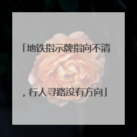 地铁指示牌指向不清，行人寻路没有方向