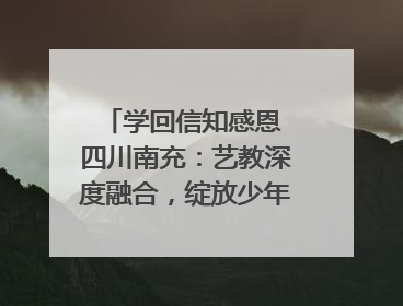 学回信知感恩 四川南充：艺教深度融合，绽放少年儿童风采｜您牵挂的四川