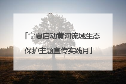 宁夏启动黄河流域生态保护主题宣传实践月