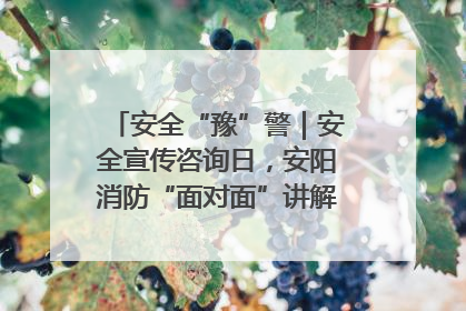 安全“豫”警｜安全宣传咨询日，安阳消防“面对面”讲解普及安全知识