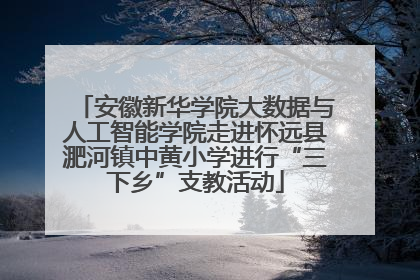 安徽新华学院大数据与人工智能学院走进怀远县淝河镇中黄小学进行“三下乡”支教活动