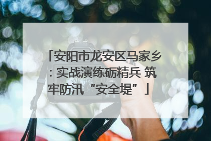 安阳市龙安区马家乡：实战演练砺精兵 筑牢防汛“安全堤”