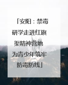 安阳：禁毒研学走进红旗渠精神营地 为青少年筑牢防毒防线