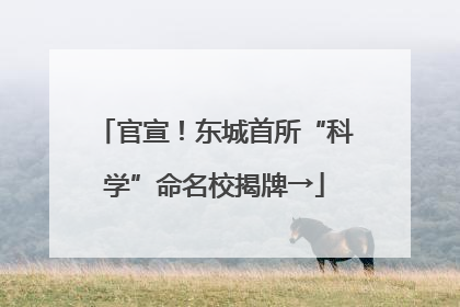 官宣！东城首所“科学”命名校揭牌→