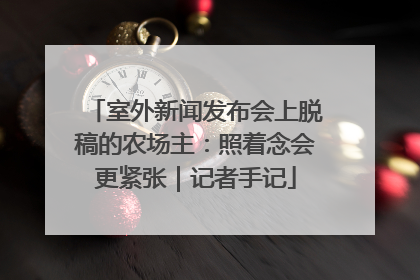 室外新闻发布会上脱稿的农场主：照着念会更紧张｜记者手记