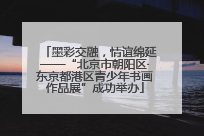 墨彩交融，情谊绵延——“北京市朝阳区·东京都港区青少年书画作品展”成功举办