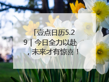 壹点日历5.29｜今日全力以赴，未来才有惊喜！周四早安