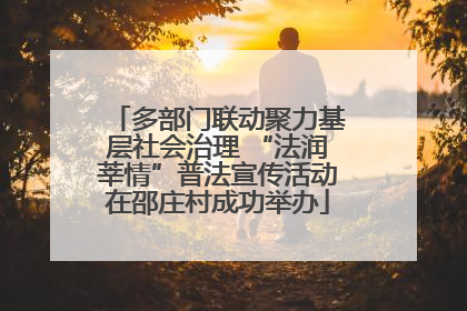 多部门联动聚力基层社会治理 “法润莘情”普法宣传活动在邵庄村成功举办