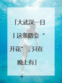 大武汉一日丨这条路会“开花”，只在晚上有