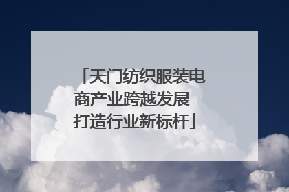 天门纺织服装电商产业跨越发展 打造行业新标杆