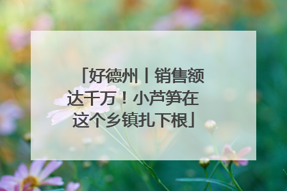 好德州丨销售额达千万！小芦笋在这个乡镇扎下根