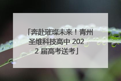奔赴璀璨未来！青州圣维科技高中 2022 届高考送考