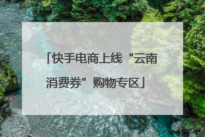 快手电商上线“云南消费券”购物专区