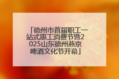 德州市首届职工一站式惠工消费节暨2025山东德州燕京啤酒文化节开幕