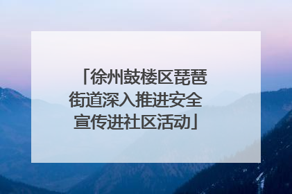 徐州鼓楼区琵琶街道深入推进安全宣传进社区活动