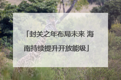 封关之年布局未来 海南持续提升开放能级
