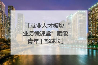 就业人才板块“业务微课堂”赋能青年干部成长