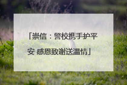 崇信：警校携手护平安 感恩致谢送温情