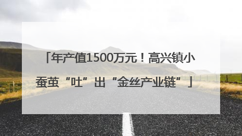 年产值1500万元！高兴镇小蚕茧“吐”出“金丝产业链”