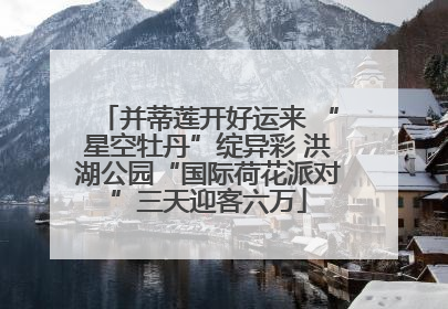 并蒂莲开好运来 “星空牡丹”绽异彩 洪湖公园“国际荷花派对”三天迎客六万