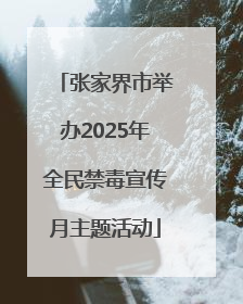 张家界市举办2025年全民禁毒宣传月主题活动