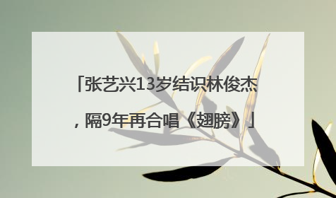 张艺兴13岁结识林俊杰，隔9年再合唱《翅膀》