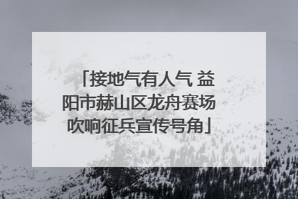 接地气有人气 益阳市赫山区龙舟赛场吹响征兵宣传号角