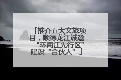 推介五大文旅项目，顺德龙江诚邀“环两江先行区”建设“合伙人”