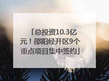 总投资10.3亿元！邵阳经开区9个重点项目集中签约