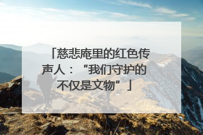 慈悲庵里的红色传声人：“我们守护的不仅是文物”