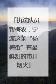 执法队员帮梅农，宁波这条“杨梅街”有最鲜甜的市井烟火