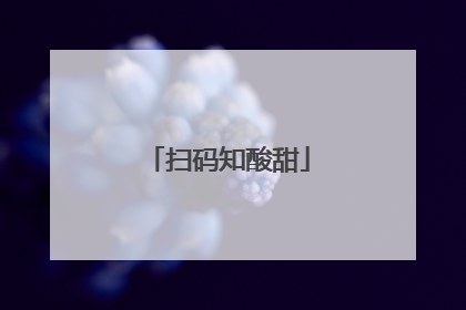 扫码知酸甜